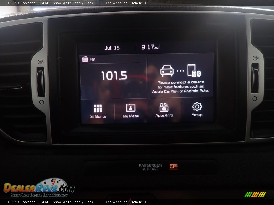 2017 Kia Sportage EX AWD Snow White Pearl / Black Photo #28