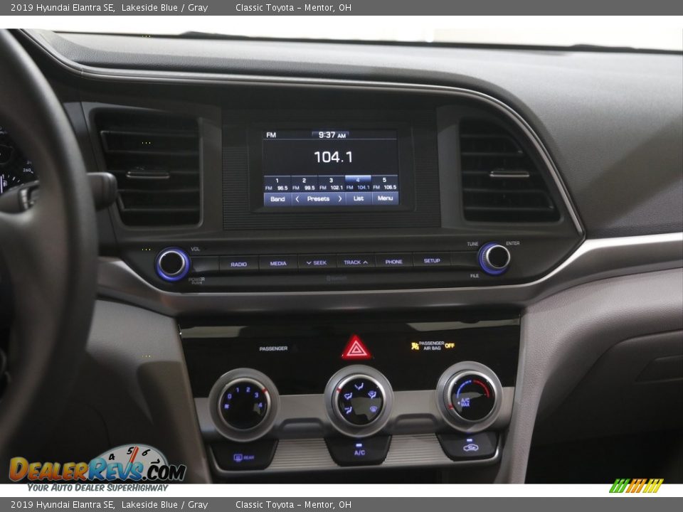 2019 Hyundai Elantra SE Lakeside Blue / Gray Photo #9