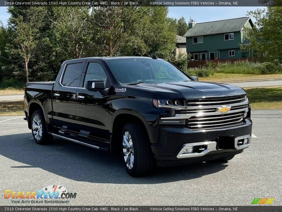 2019 Chevrolet Silverado 1500 High Country Crew Cab 4WD Black / Jet Black Photo #11