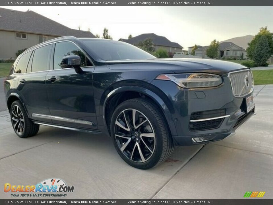 2019 Volvo XC90 T6 AWD Inscription Denim Blue Metallic / Amber Photo #2