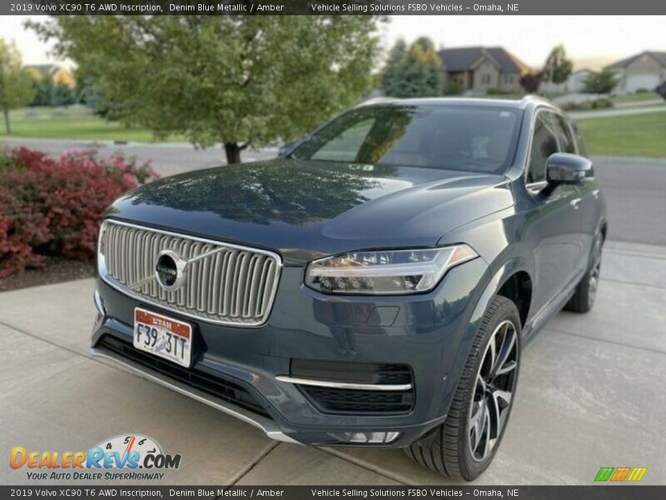 2019 Volvo XC90 T6 AWD Inscription Denim Blue Metallic / Amber Photo #8