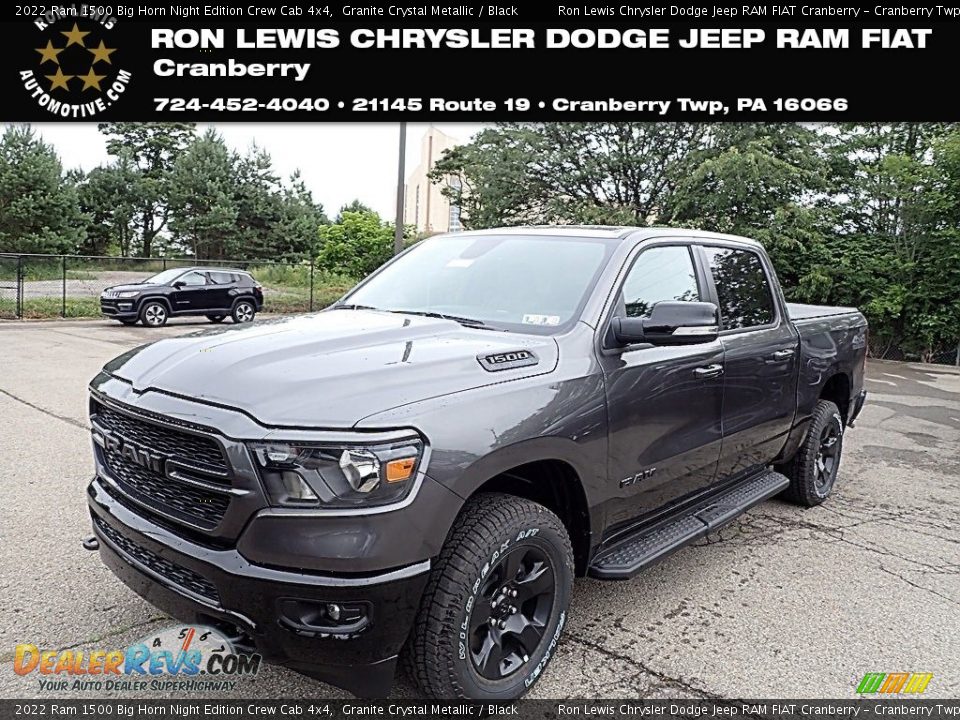 2022 Ram 1500 Big Horn Night Edition Crew Cab 4x4 Granite Crystal Metallic / Black Photo #1