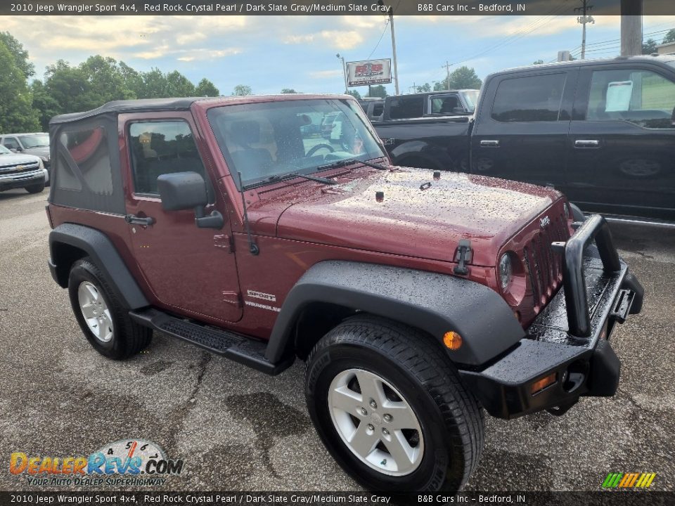 2010 Jeep Wrangler Sport 4x4 Red Rock Crystal Pearl / Dark Slate Gray/Medium Slate Gray Photo #2