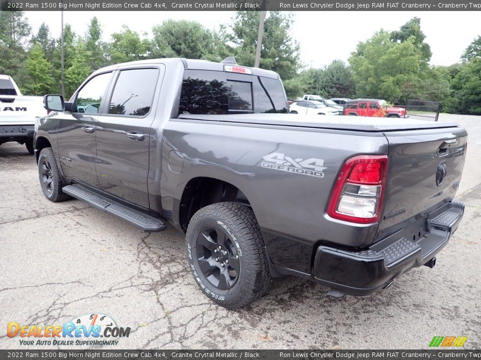 2022 Ram 1500 Big Horn Night Edition Crew Cab 4x4 Granite Crystal Metallic / Black Photo #3
