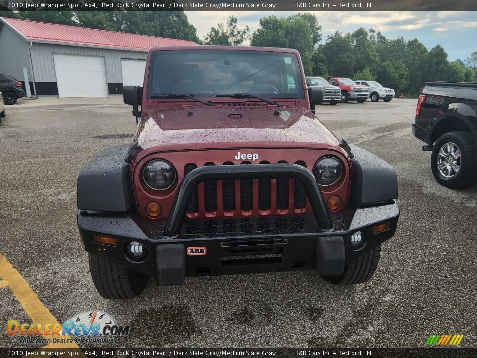 2010 Jeep Wrangler Sport 4x4 Red Rock Crystal Pearl / Dark Slate Gray/Medium Slate Gray Photo #3