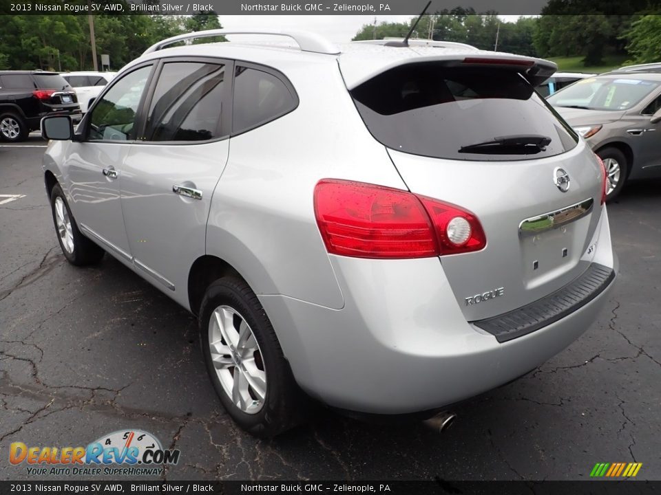 2013 Nissan Rogue SV AWD Brilliant Silver / Black Photo #3