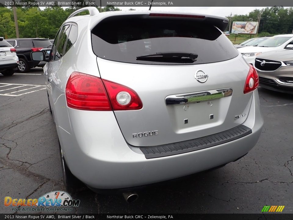 2013 Nissan Rogue SV AWD Brilliant Silver / Black Photo #4