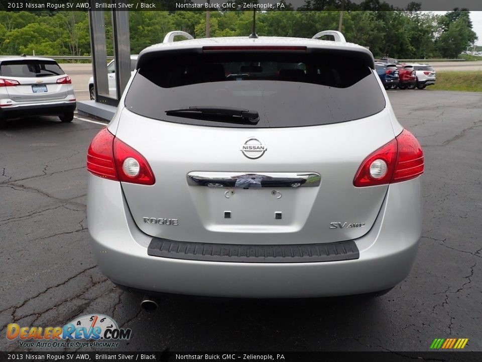 2013 Nissan Rogue SV AWD Brilliant Silver / Black Photo #5