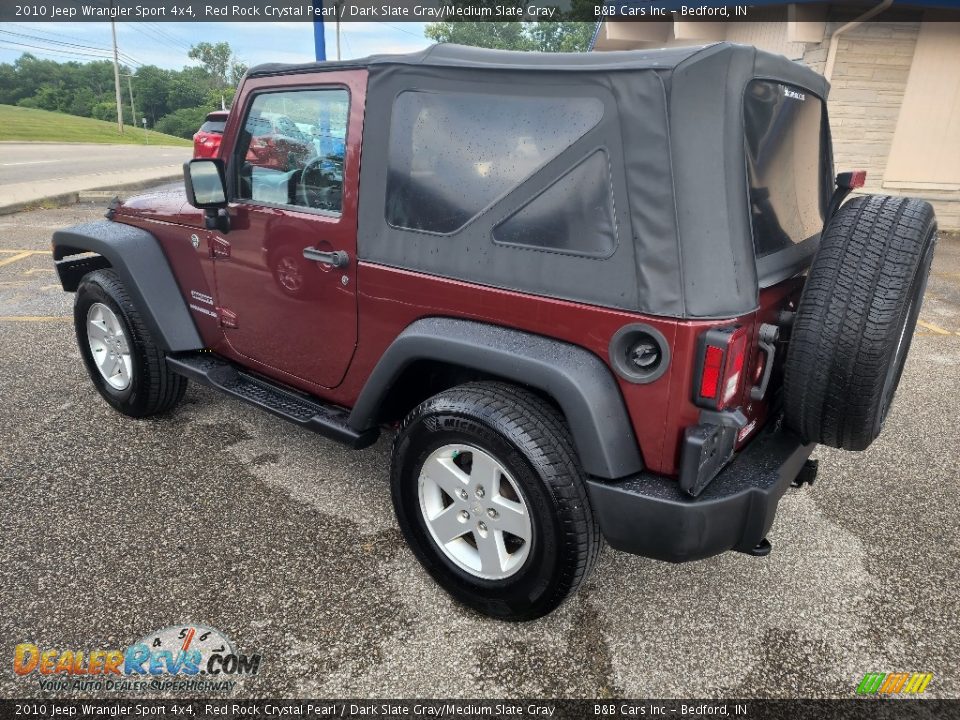 2010 Jeep Wrangler Sport 4x4 Red Rock Crystal Pearl / Dark Slate Gray/Medium Slate Gray Photo #5