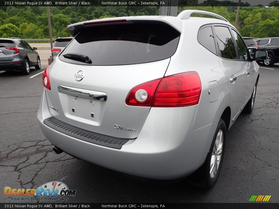 2013 Nissan Rogue SV AWD Brilliant Silver / Black Photo #6