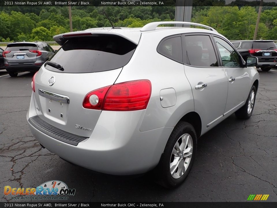 2013 Nissan Rogue SV AWD Brilliant Silver / Black Photo #7