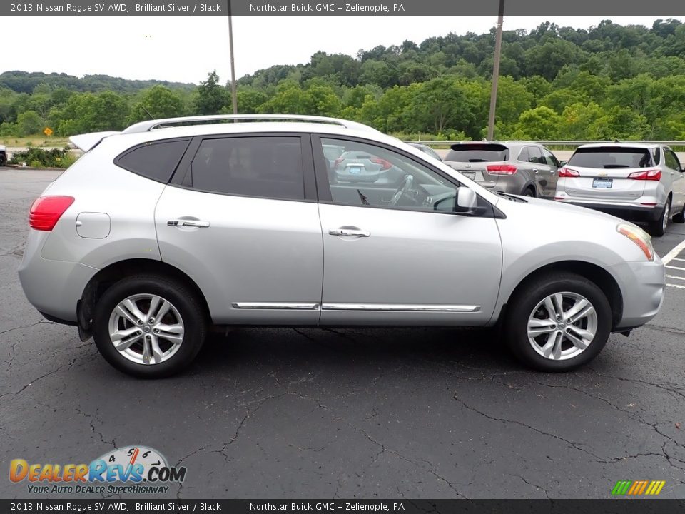 2013 Nissan Rogue SV AWD Brilliant Silver / Black Photo #8