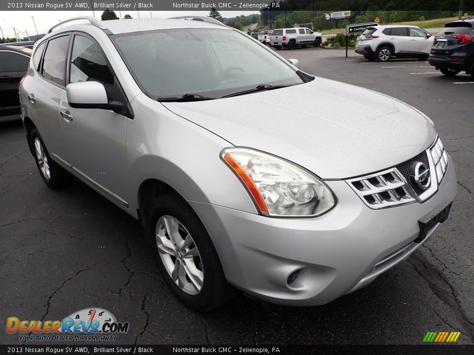 2013 Nissan Rogue SV AWD Brilliant Silver / Black Photo #9