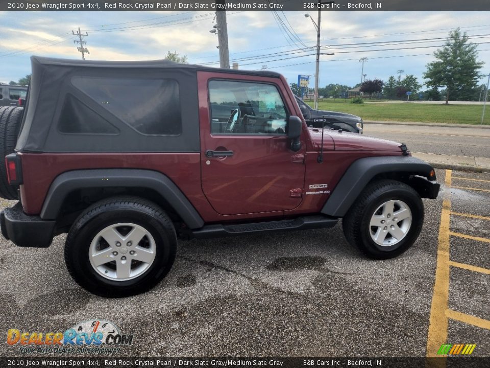 2010 Jeep Wrangler Sport 4x4 Red Rock Crystal Pearl / Dark Slate Gray/Medium Slate Gray Photo #8