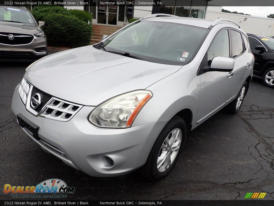 2013 Nissan Rogue SV AWD Brilliant Silver / Black Photo #12