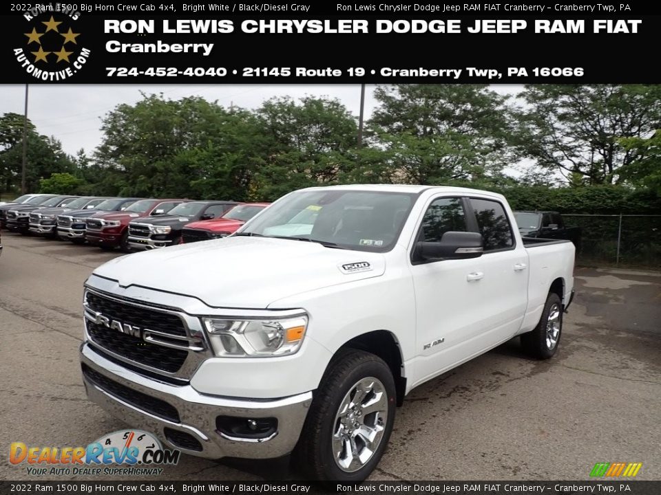 2022 Ram 1500 Big Horn Crew Cab 4x4 Bright White / Black/Diesel Gray Photo #1