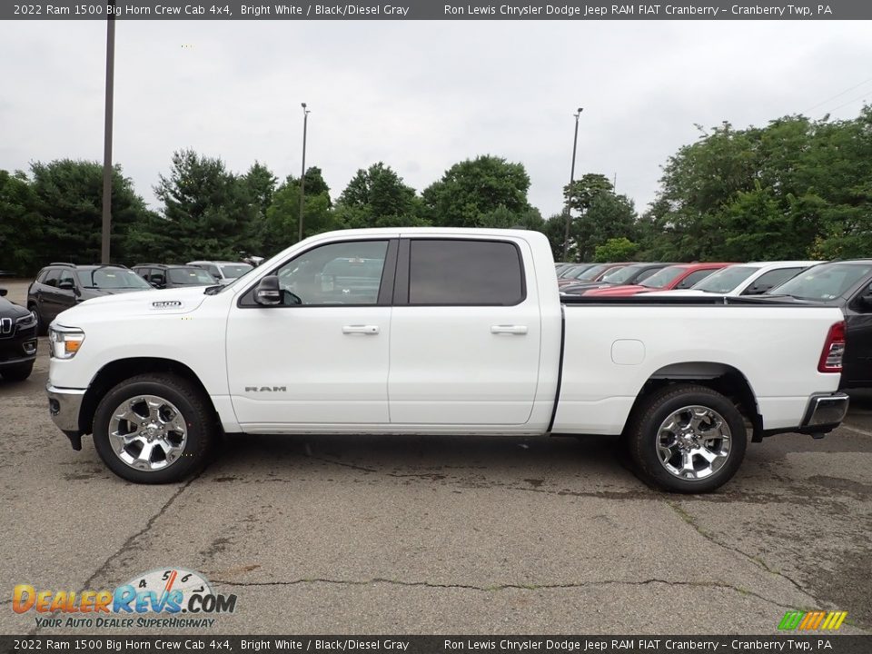 2022 Ram 1500 Big Horn Crew Cab 4x4 Bright White / Black/Diesel Gray Photo #2