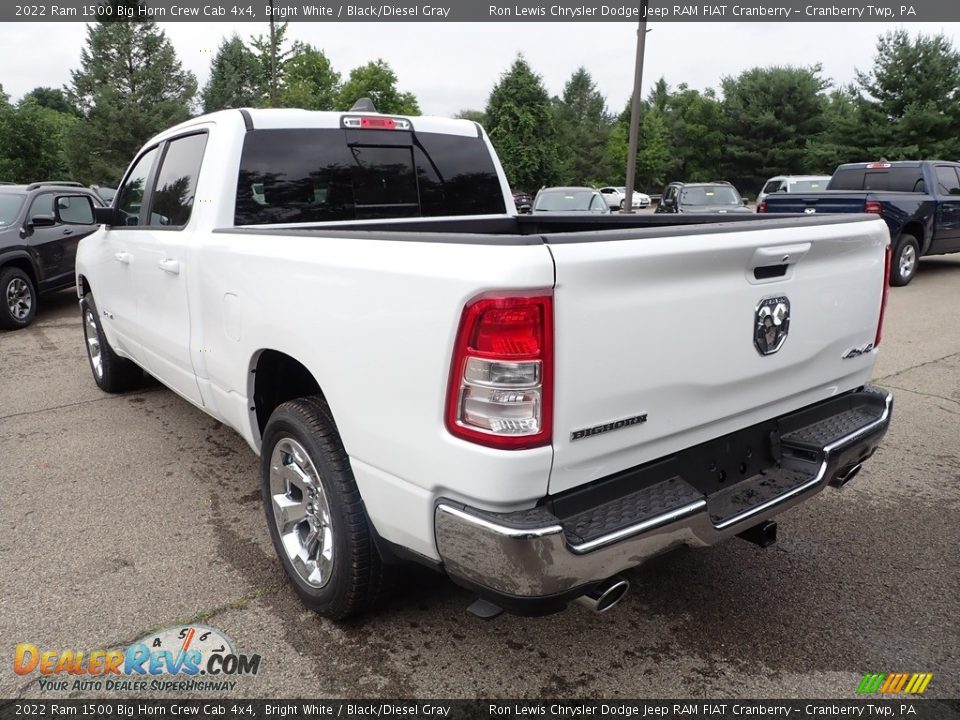 2022 Ram 1500 Big Horn Crew Cab 4x4 Bright White / Black/Diesel Gray Photo #3