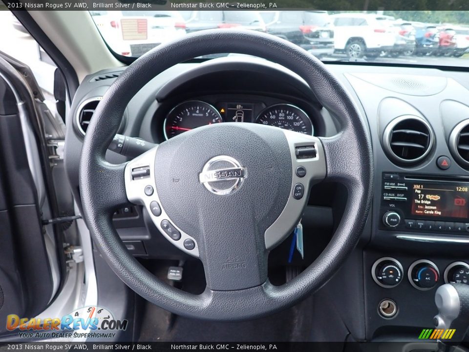 2013 Nissan Rogue SV AWD Brilliant Silver / Black Photo #27