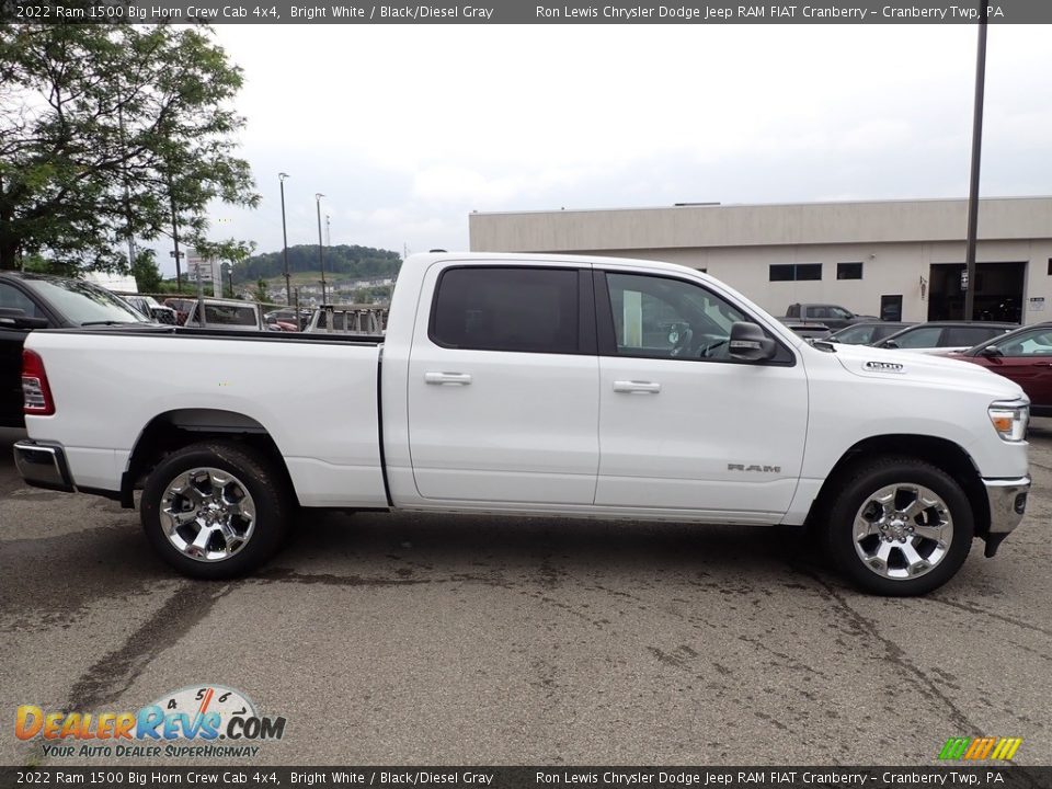 2022 Ram 1500 Big Horn Crew Cab 4x4 Bright White / Black/Diesel Gray Photo #7