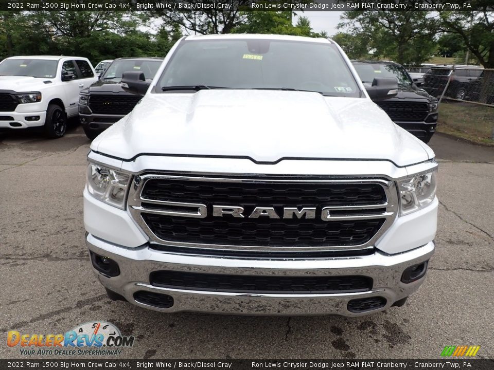2022 Ram 1500 Big Horn Crew Cab 4x4 Bright White / Black/Diesel Gray Photo #9