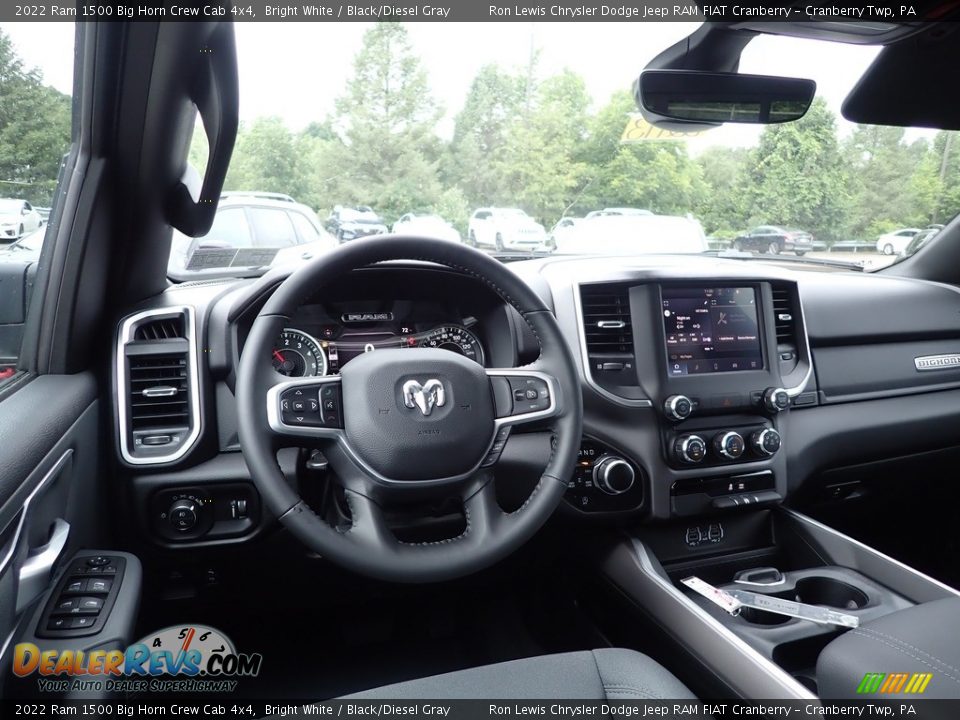2022 Ram 1500 Big Horn Crew Cab 4x4 Bright White / Black/Diesel Gray Photo #14