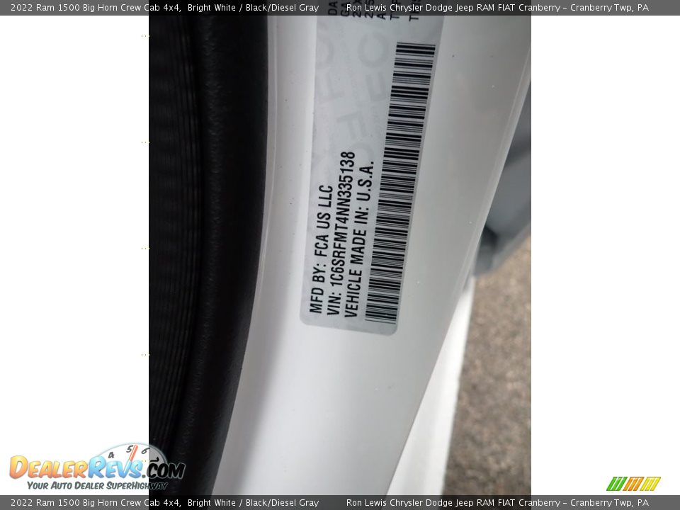 2022 Ram 1500 Big Horn Crew Cab 4x4 Bright White / Black/Diesel Gray Photo #20