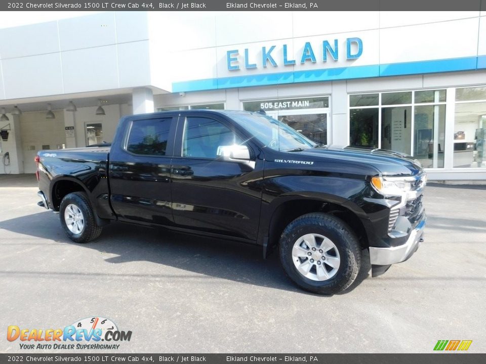 2022 Chevrolet Silverado 1500 LT Crew Cab 4x4 Black / Jet Black Photo #1