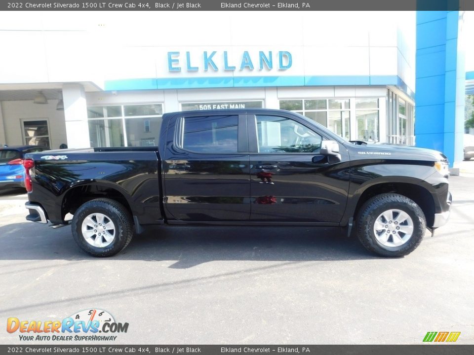 2022 Chevrolet Silverado 1500 LT Crew Cab 4x4 Black / Jet Black Photo #2