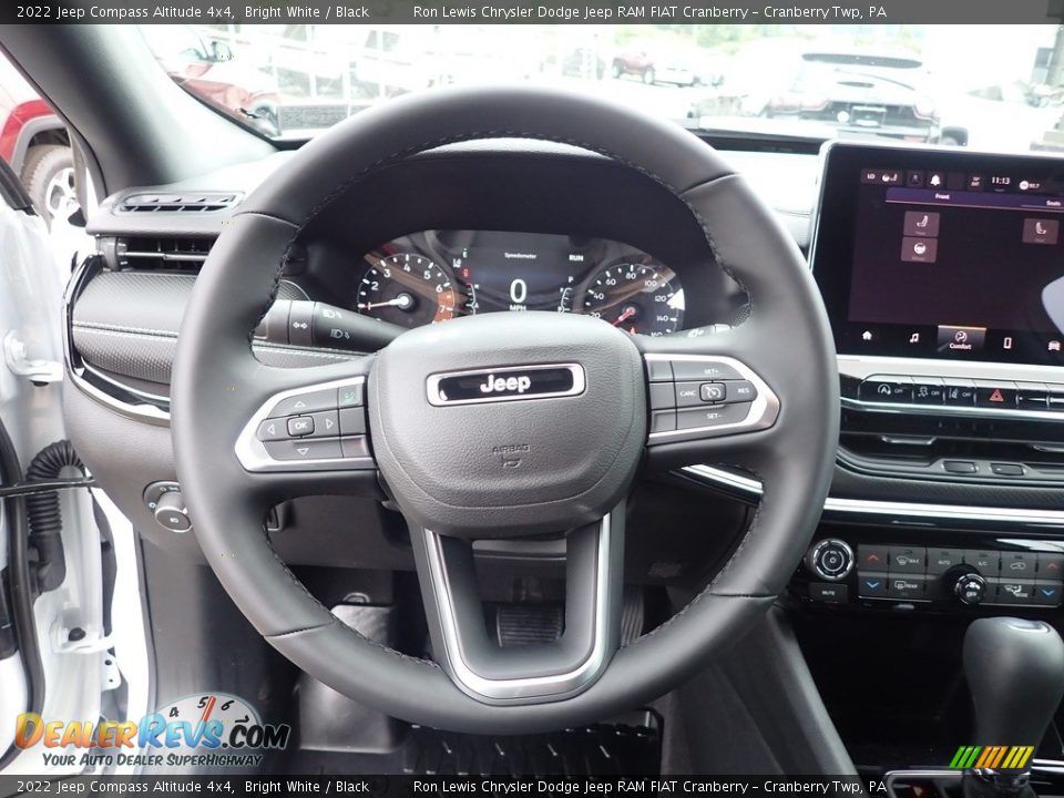 2022 Jeep Compass Altitude 4x4 Bright White / Black Photo #19