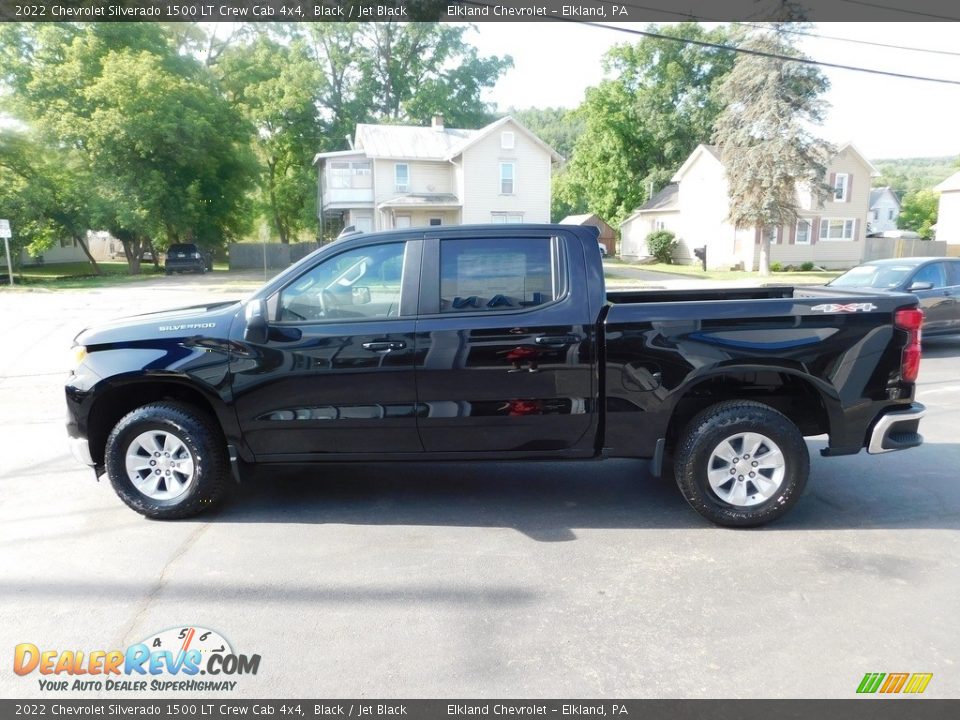 2022 Chevrolet Silverado 1500 LT Crew Cab 4x4 Black / Jet Black Photo #6