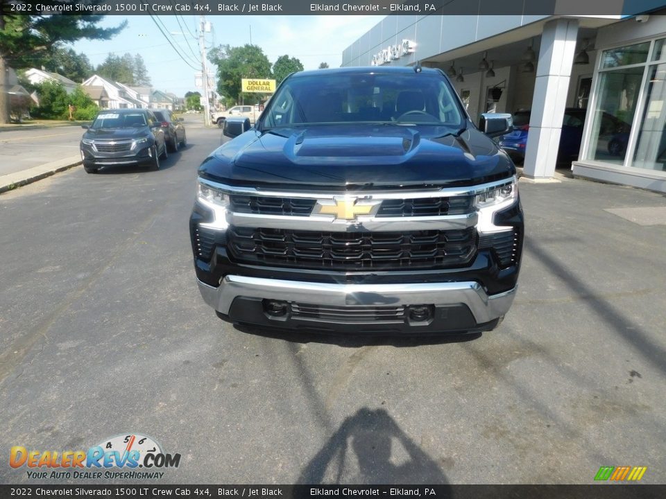 2022 Chevrolet Silverado 1500 LT Crew Cab 4x4 Black / Jet Black Photo #8