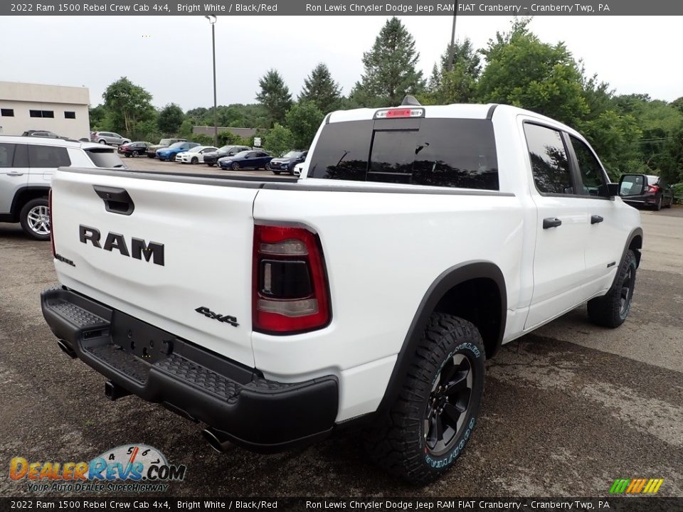 2022 Ram 1500 Rebel Crew Cab 4x4 Bright White / Black/Red Photo #6