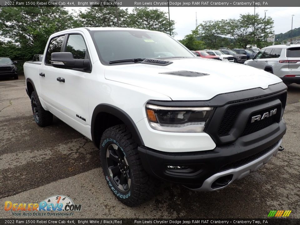 2022 Ram 1500 Rebel Crew Cab 4x4 Bright White / Black/Red Photo #8