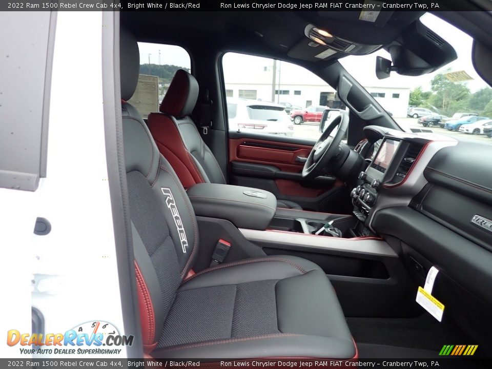 2022 Ram 1500 Rebel Crew Cab 4x4 Bright White / Black/Red Photo #11