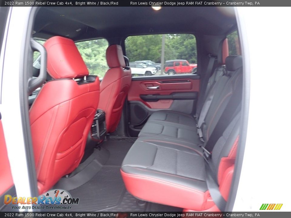 2022 Ram 1500 Rebel Crew Cab 4x4 Bright White / Black/Red Photo #13