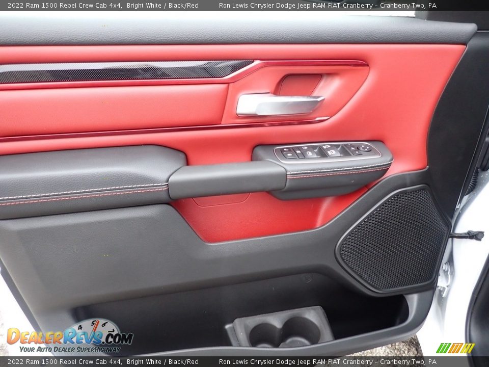 2022 Ram 1500 Rebel Crew Cab 4x4 Bright White / Black/Red Photo #16
