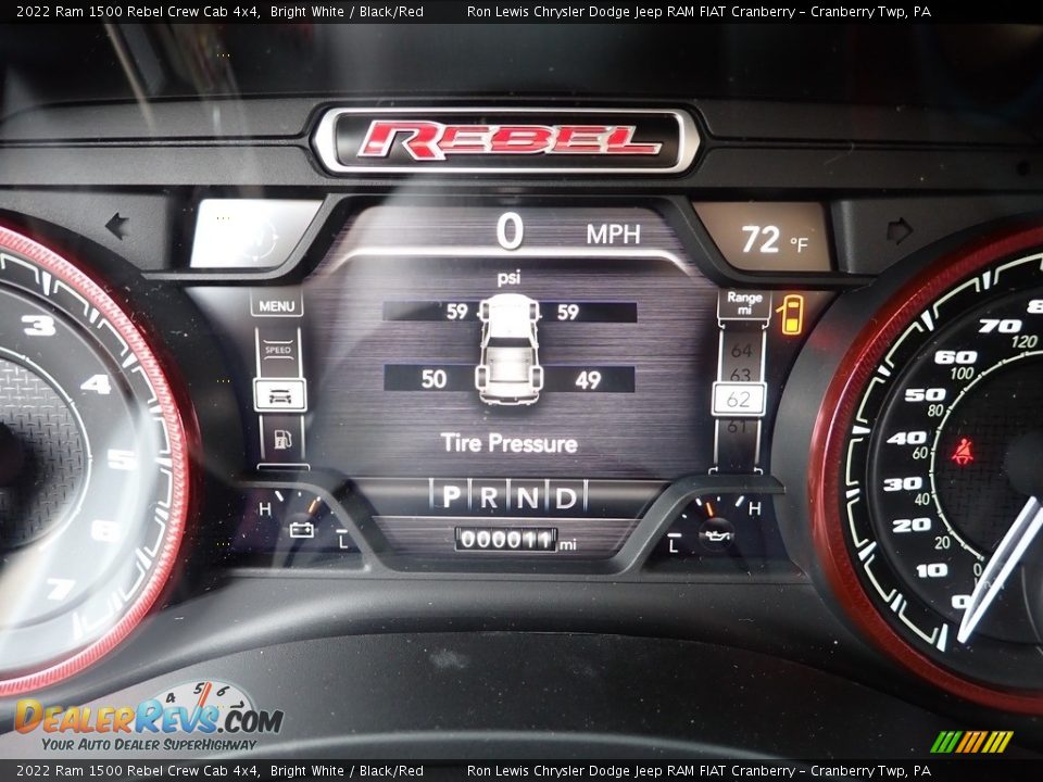 2022 Ram 1500 Rebel Crew Cab 4x4 Bright White / Black/Red Photo #17