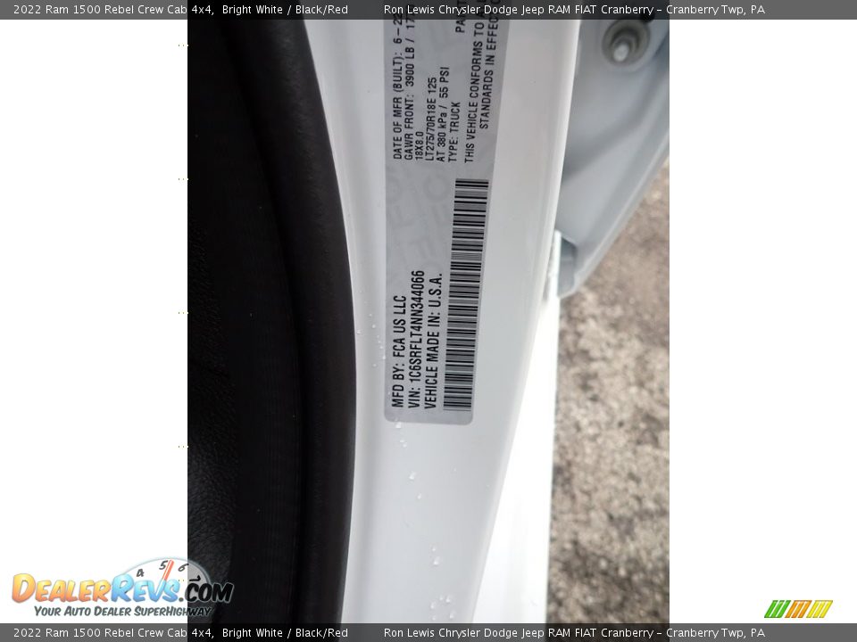 2022 Ram 1500 Rebel Crew Cab 4x4 Bright White / Black/Red Photo #20