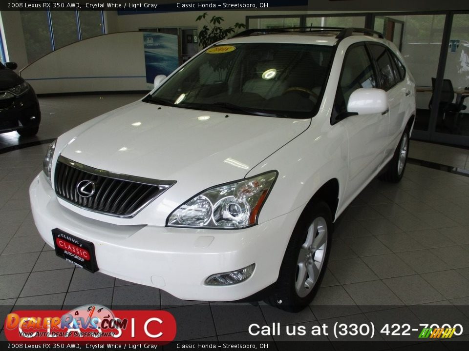 2008 Lexus RX 350 AWD Crystal White / Light Gray Photo #1