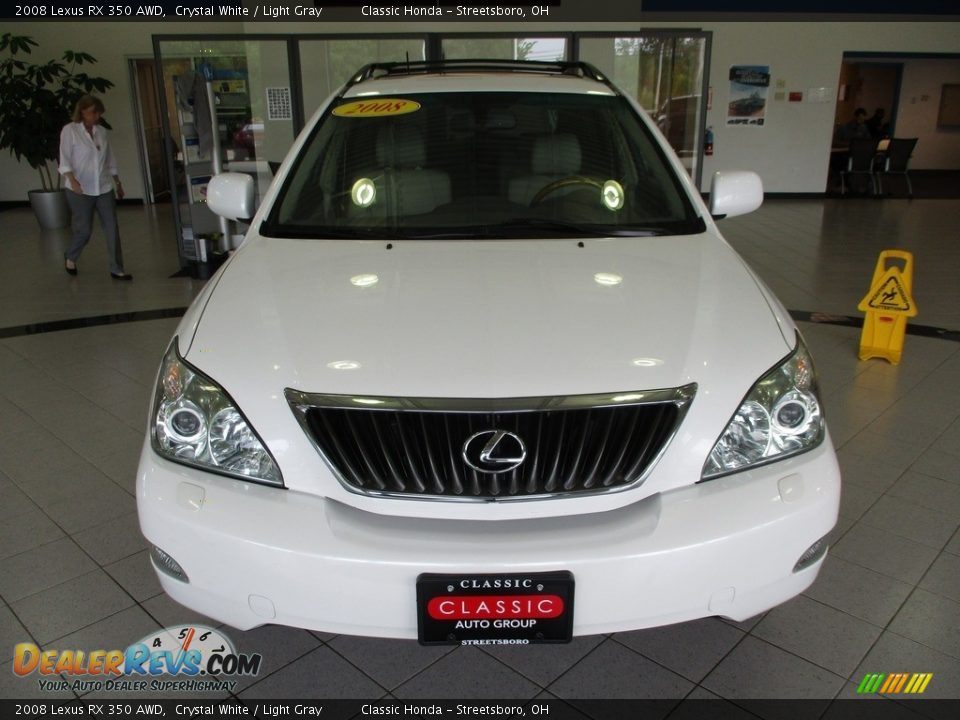 2008 Lexus RX 350 AWD Crystal White / Light Gray Photo #2