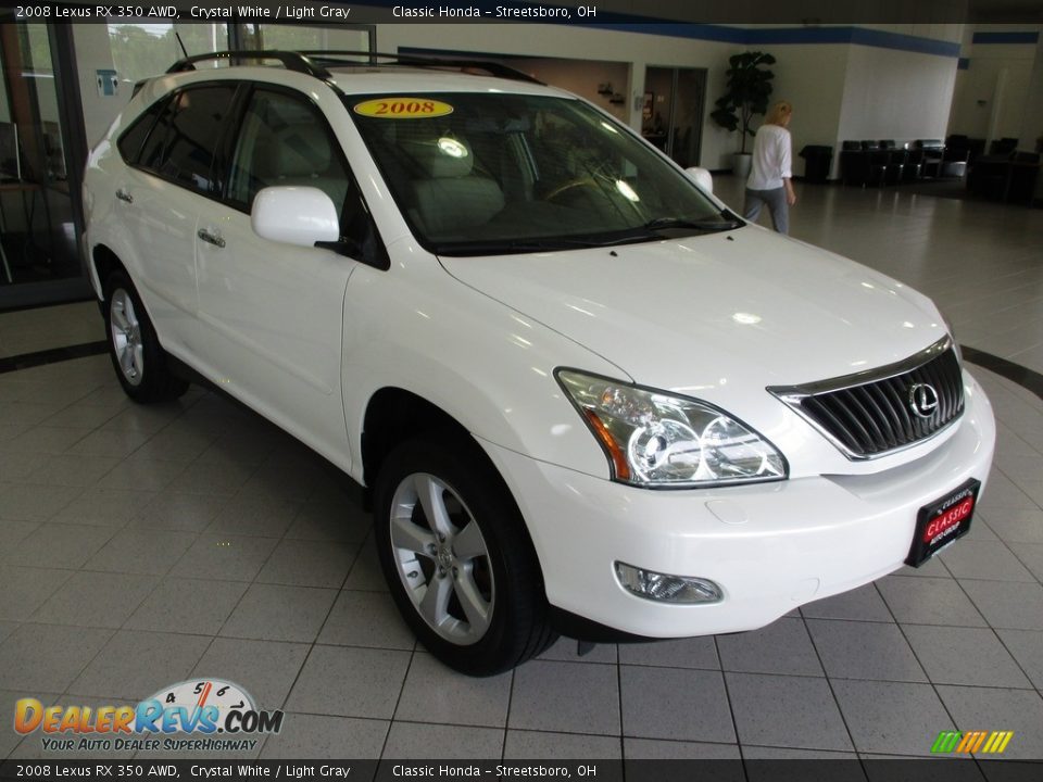 2008 Lexus RX 350 AWD Crystal White / Light Gray Photo #3