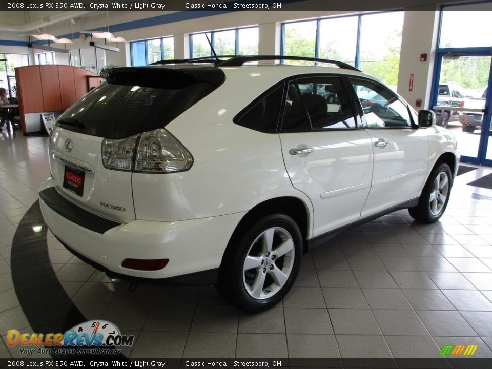 2008 Lexus RX 350 AWD Crystal White / Light Gray Photo #7