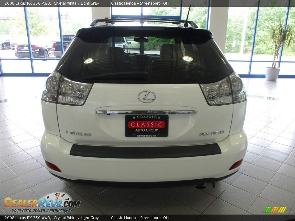 2008 Lexus RX 350 AWD Crystal White / Light Gray Photo #8