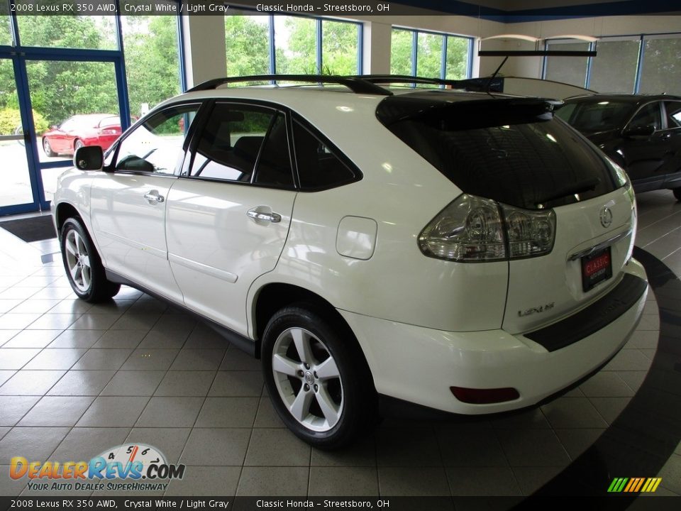 2008 Lexus RX 350 AWD Crystal White / Light Gray Photo #9