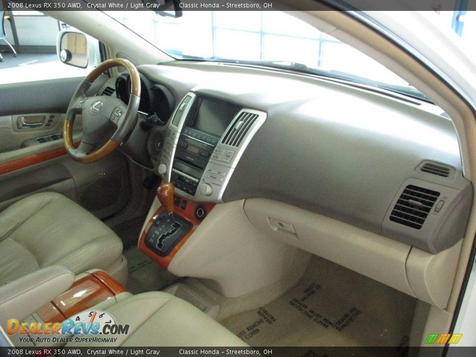 2008 Lexus RX 350 AWD Crystal White / Light Gray Photo #19