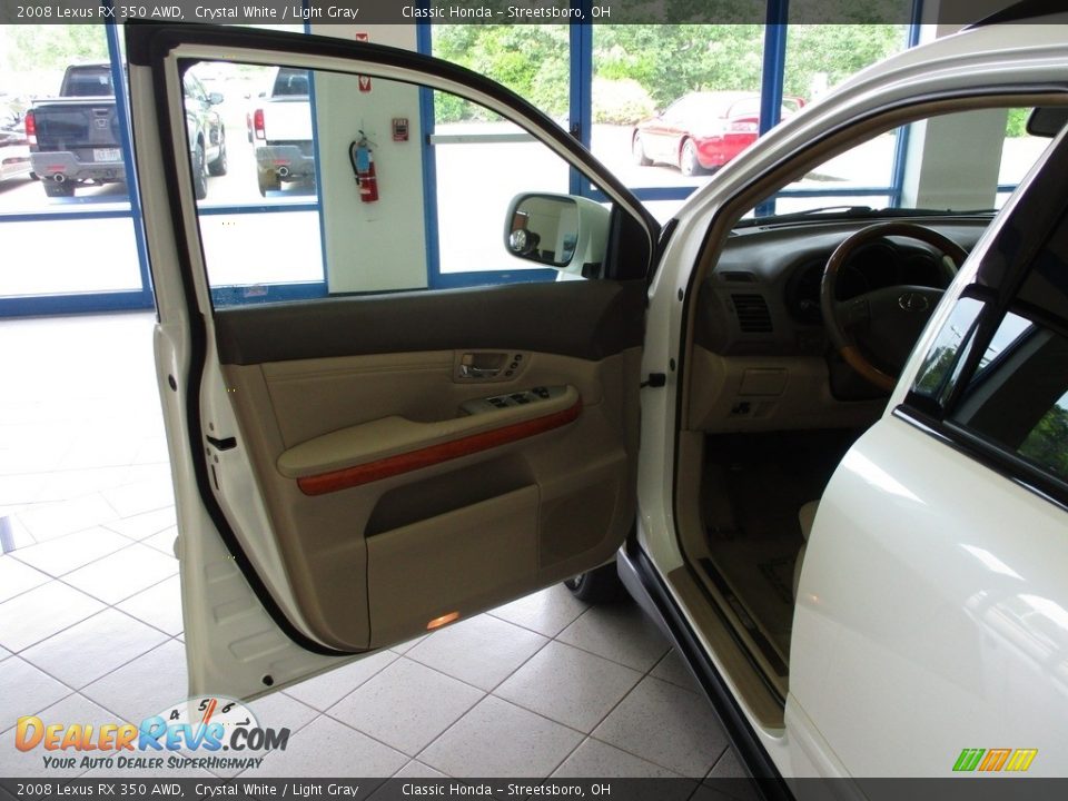 2008 Lexus RX 350 AWD Crystal White / Light Gray Photo #27