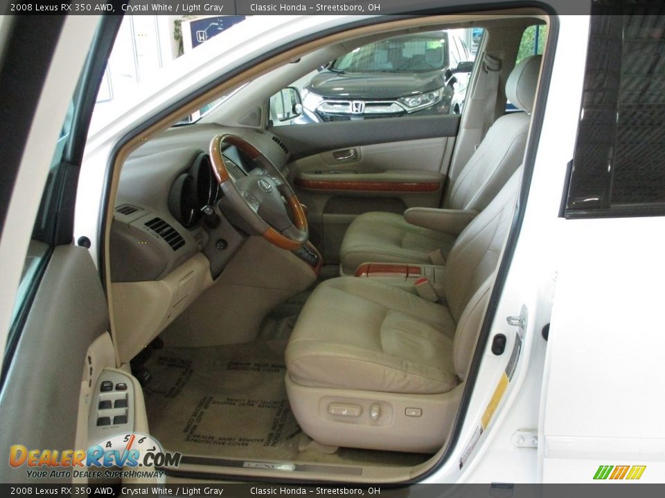 2008 Lexus RX 350 AWD Crystal White / Light Gray Photo #28