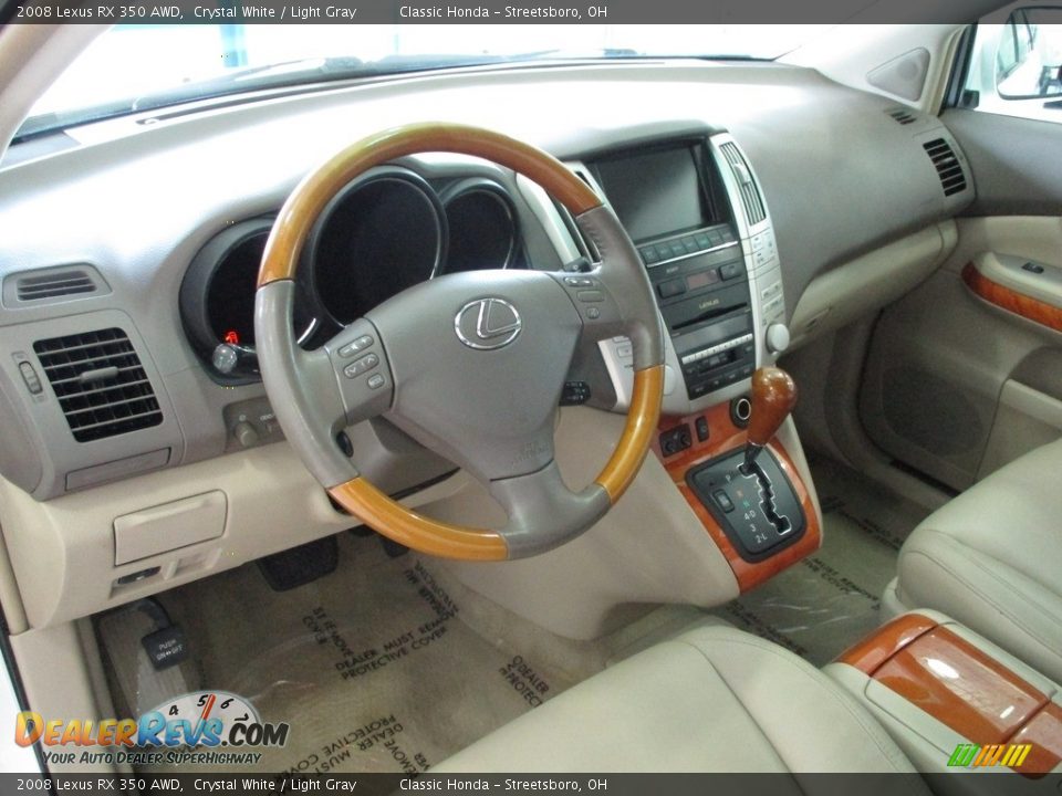 2008 Lexus RX 350 AWD Crystal White / Light Gray Photo #30