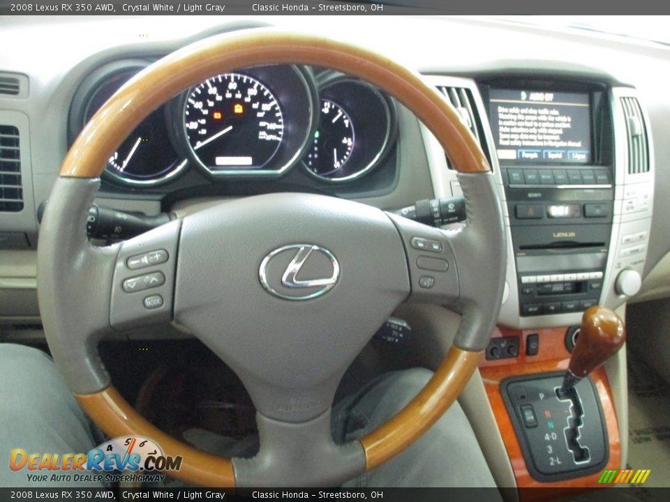 2008 Lexus RX 350 AWD Crystal White / Light Gray Photo #34